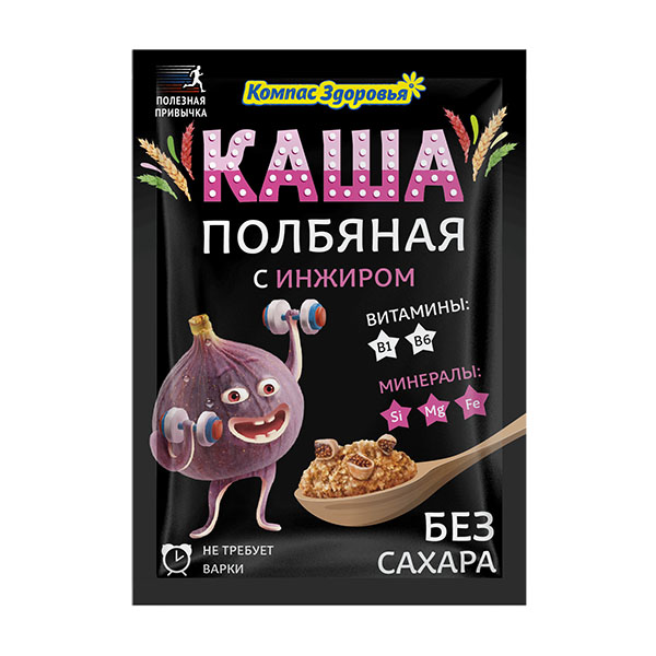 Каша полбяная с инжиром | 30 г | Компас Здоровья