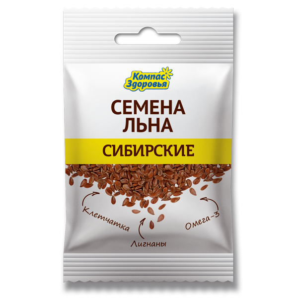 Семена льна Сибирские | 40 г | Компас Здоровья