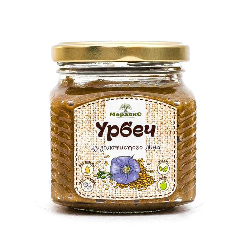 Урбеч из семян золотистого льна | 230 г | Мералис