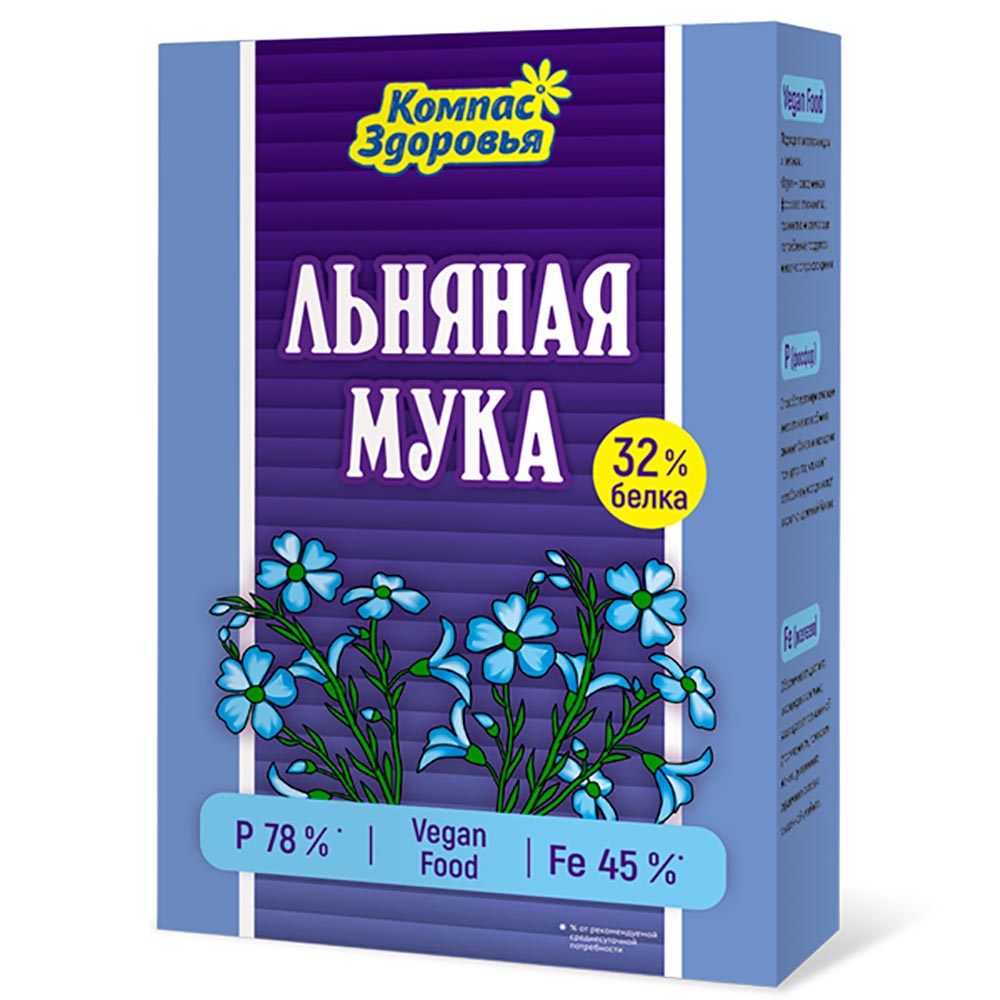 Мука льняная | 300 г | Компас Здоровья