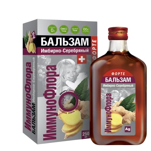 Бальзам Имбирно-серебряный Иммунофлора | 250 мл | Сиб-Крук