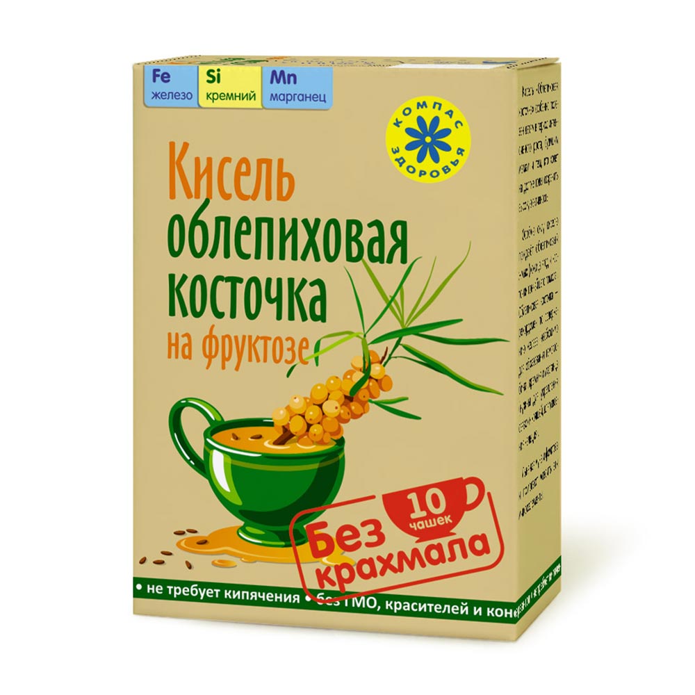 Кисель Облепиховая косточка на фруктозе | 150 г | Компас Здоровья