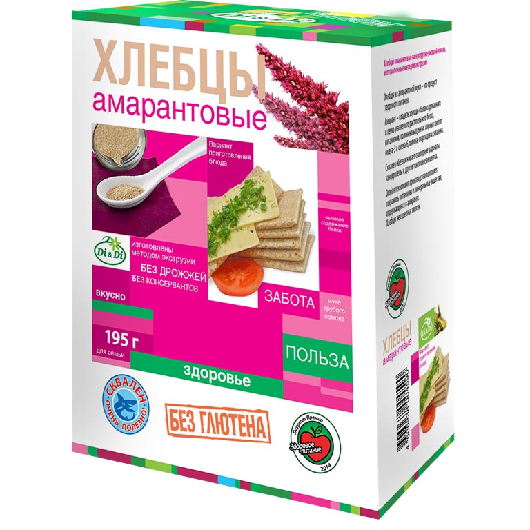Хлебцы амарантовые | 195 г | Di & Di