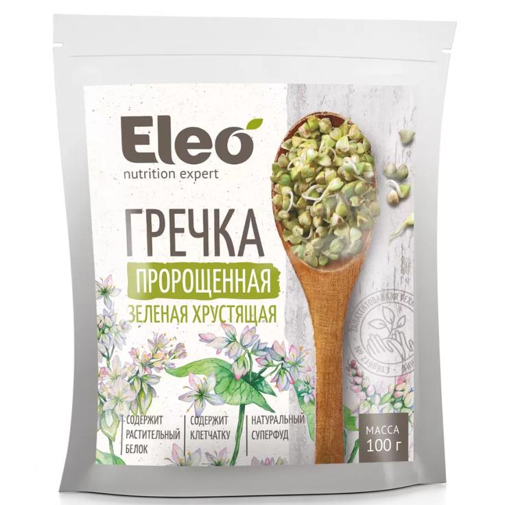 Гречка зеленая пророщенная хрустящая | 100 г | Eleo
