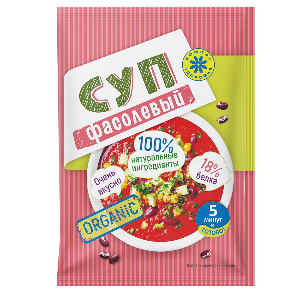 Суп-пюре Фасолевый | 30 г | Компас Здоровья