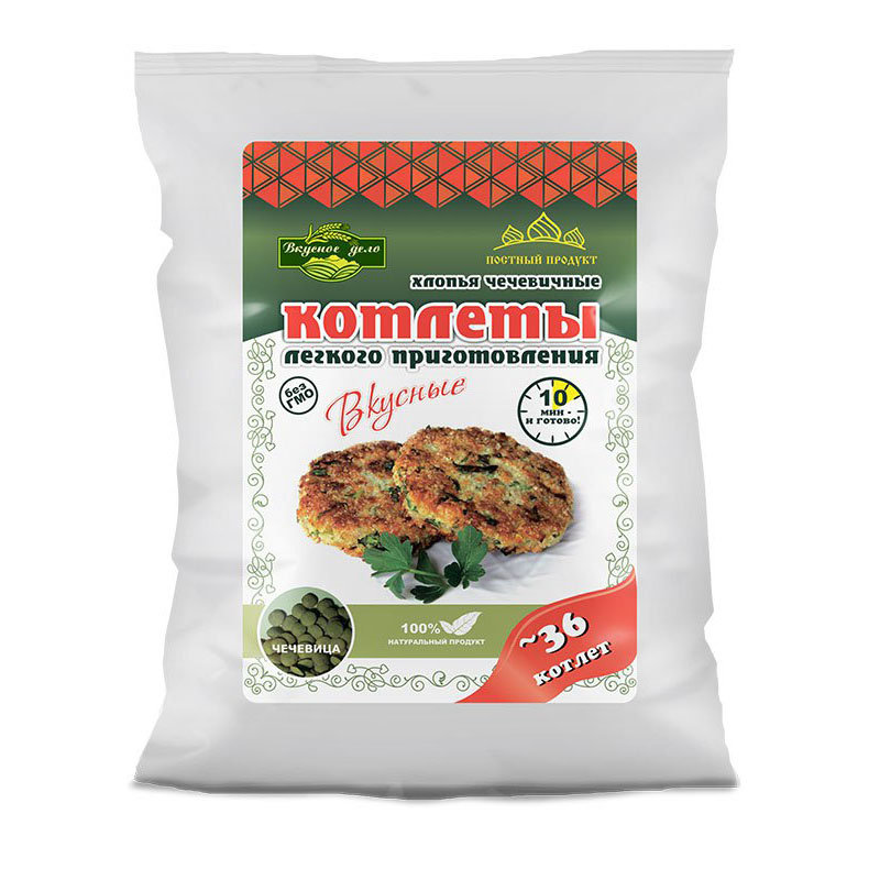 Котлеты из зелёной чечевицы | 500 г | ИП Корниенко