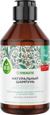 Шампунь Интенсивное увлажнение и блеск 250мл Synergetic