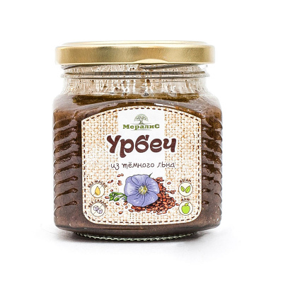Урбеч из семян тёмного льна | 230 г | Мералис