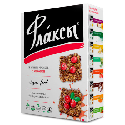 Флаксы с Клюквой | 120 г | Компас Здоровья