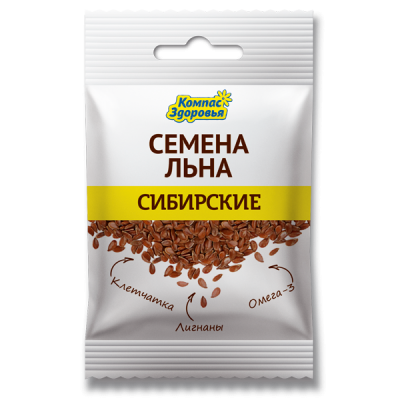 Семена льна Сибирские | 40 г | Компас Здоровья