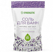 Соль для ванн с маслом лаванды | 1000 г | Synergetic