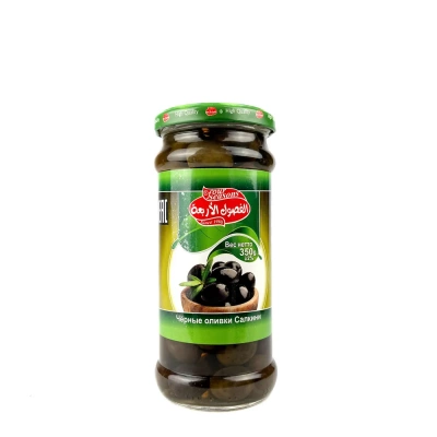 Оливки черные Салкини | 350 г | 4 сезона