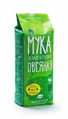 Мука цельнозерновая Овёс | 1 кг | Био-Хутор Петровский