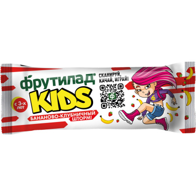 Батончик Фрутилад KIDS Бананово-клубничный шторм | 25 г | Фруктовая энергия