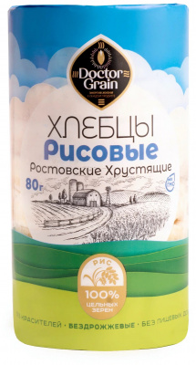 Хлебцы Ростовские рисовые | 80 г | Doctor Grain