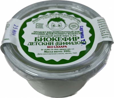 Биопродукт кисломолочный Биокефир без сахара | 200 мл | Детская молочная кухня