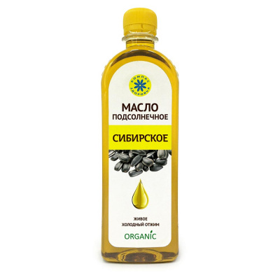 Масло подсолнечное нерафинированное Сибирское | 500 мл | Компас Здоровья