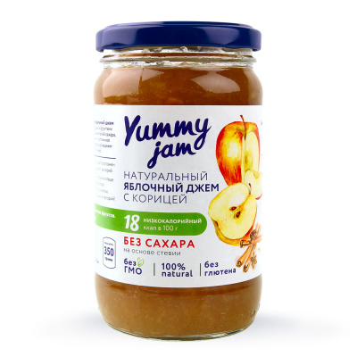 Джем низкокалорийный яблочный с корией | 350 г | Yummy Foods