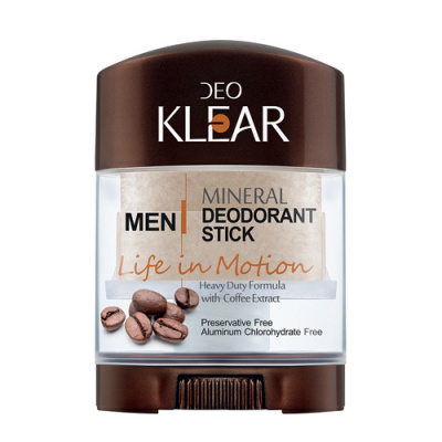 Дезодорант кристалл вывинчивающийся с экстрактом Кофе | 70 г | Deoklear