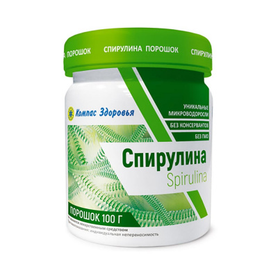 Спирулина порошок | 100 г | Компас Здоровья