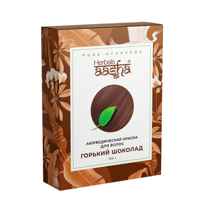 Краска для волос аюрведическая Горький шоколад | 100 г | Ааша
