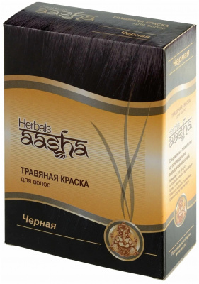 Краска травяная для волос Чёрная | 60 г | Ааша